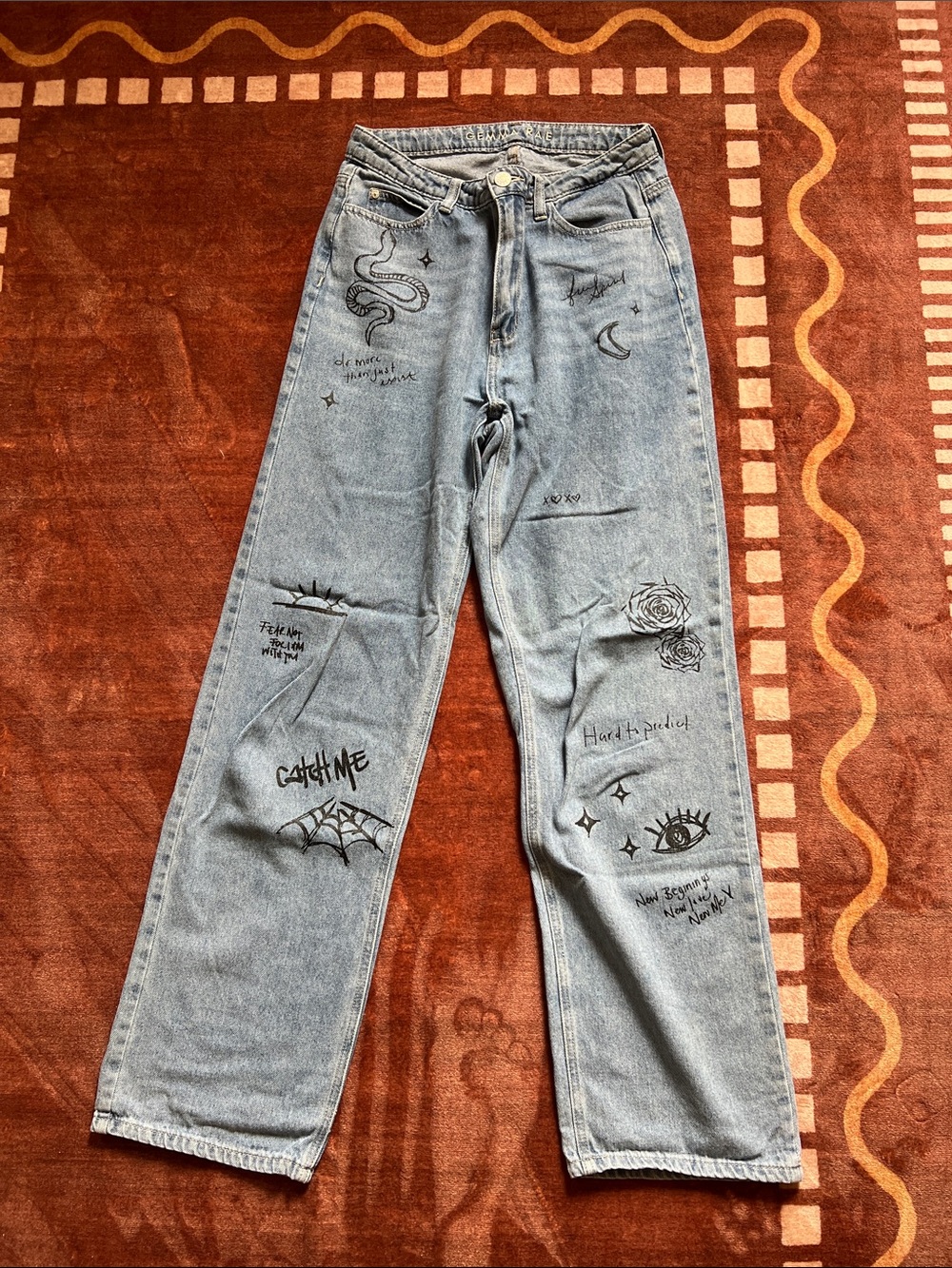 Gemma Rae Boyfriend Doodle Jeans